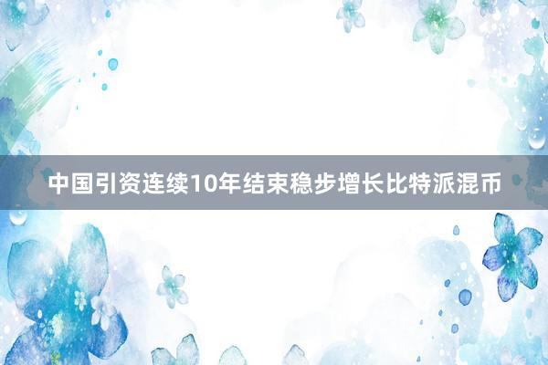 中国引资连续10年结束稳步增长比特派混币