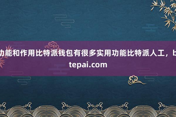 功能和作用比特派钱包有很多实用功能比特派人工，bitepai.com