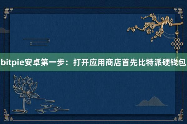 bitpie安卓第一步：打开应用商店首先比特派硬钱包