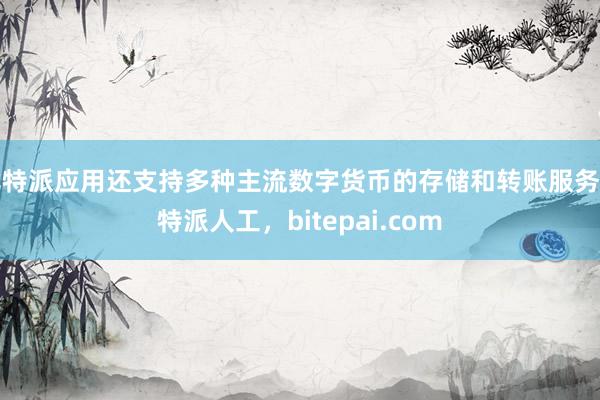 比特派应用还支持多种主流数字货币的存储和转账服务比特派人工，bitepai.com