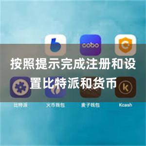 按照提示完成注册和设置比特派和货币