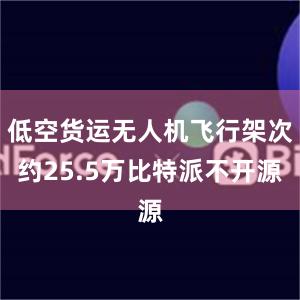 低空货运无人机飞行架次约25.5万比特派不开源