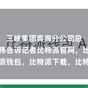 三峡集团青海分公司总经理王清伟告诉记者比特派官网，比特派钱包，比特派下载，比特派怎样使用教程